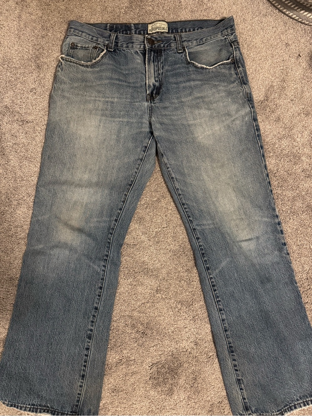 Aeropostale Flared Jeans - Medium Blue Wash